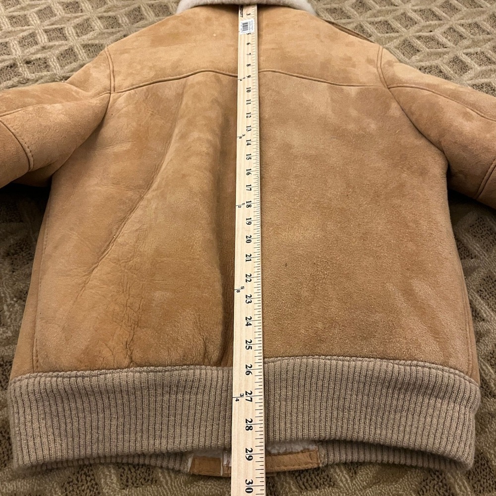 VTG 80s Raleghs Sheepskin Shearling Wool Lined Suede Leather Bomber Jacket 38 - Picture 14 of 14